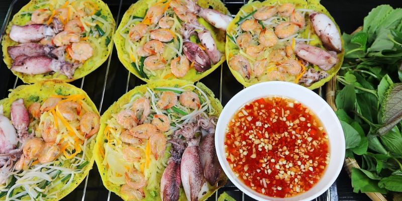 Bánh xèo hải sản đậm vị