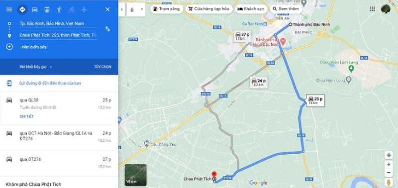 Cách di chuyển đến chùa