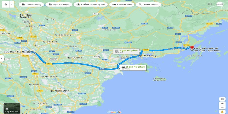 Ao Tiên là điểm xuất phát của nhiều tuyến tàu cao tốc đi các đảo nổi tiếng của Quảng Ninh