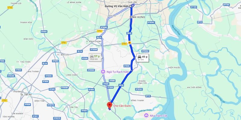 Cung đường di chuyển đơn giản để du khách theo dõi