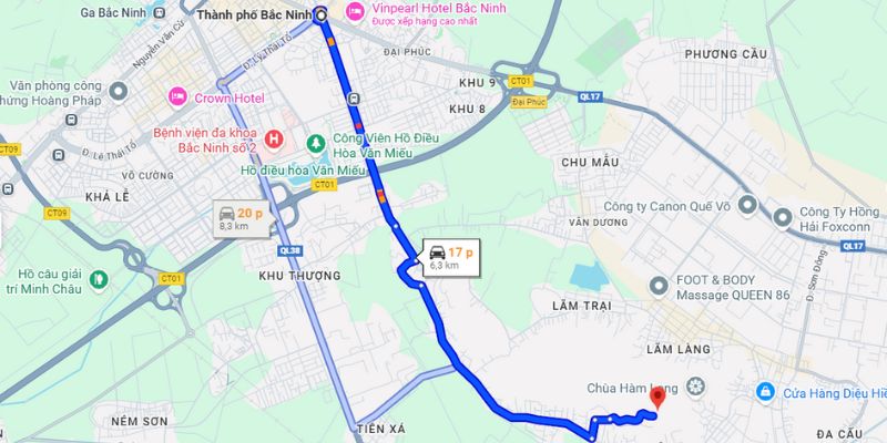 Các phương tiện di chuyển và cung đường đi đến ngôi cổ tự