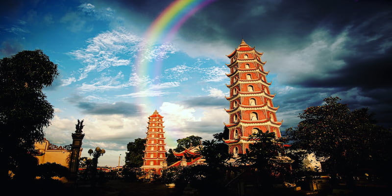 Chùa Hoằng Phúc có kiến trúc độc đáo và khác biệt