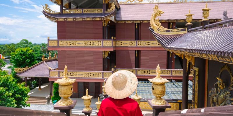 Ngắm nhìn quang cảnh yên bình của vùng Tịnh Biên