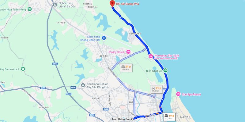 Nằm sát trung tâm nên cung đường di chuyển rất dễ dàng