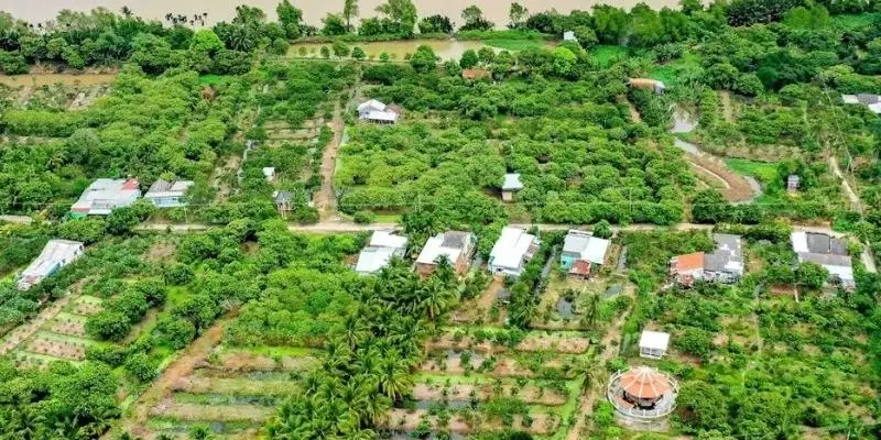 Hình ảnh Cồn Mỹ Phước nhìn từ trên cao