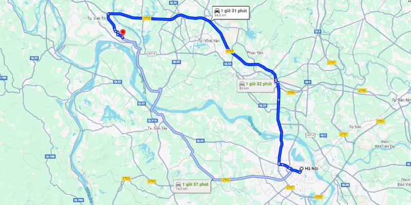 Lộ trình di chuyển dành cho du khách khi đến với công viên