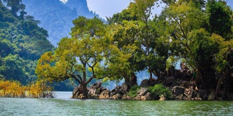 Đảo Bà Góa là viên ngọc lục bảo nằm giữa Hồ Ba Bể