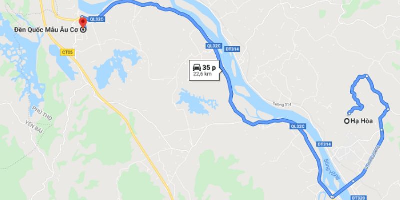 Lộ trình di chuyển cho du khách khi ghé thăm ngôi đền