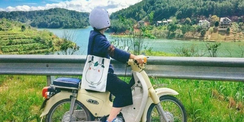 Di chuyển bằng xe máy đến Viện Hải dương học để ngắm khung cảnh