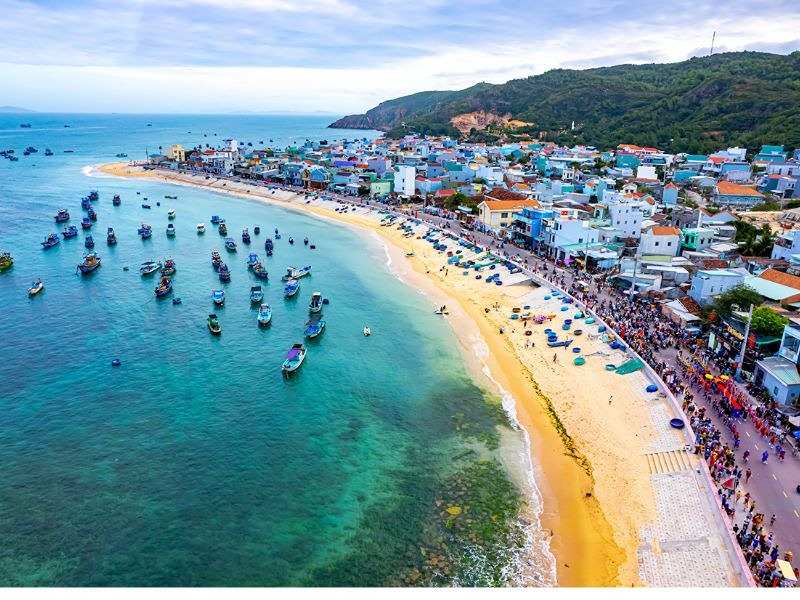 Làng chài Nhơn Hải mang đến cảm giác yên bình của một cuộc sống