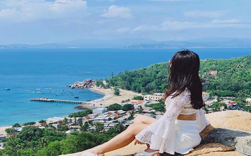 Cù Lao Xanh nắng ấm, biển êm vào mùa khô