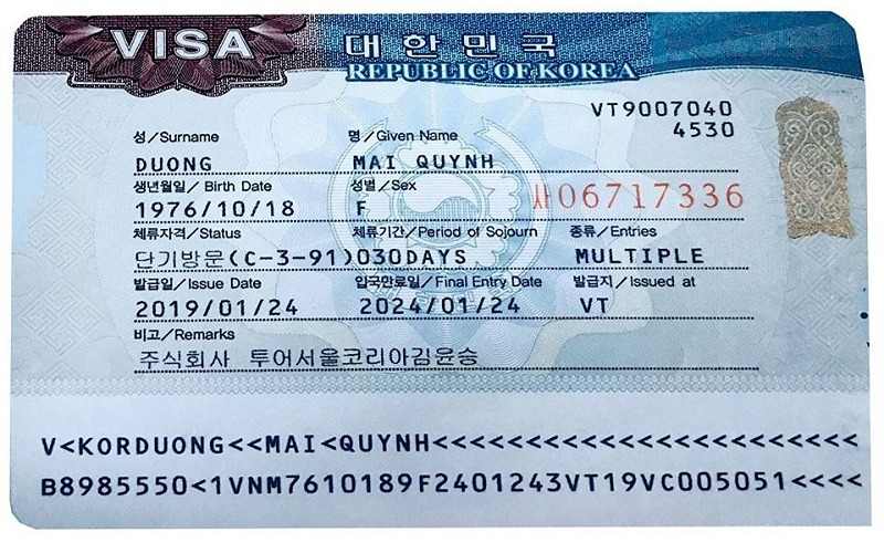 Visa du lịch Hàn Quốc (C-3-9) là bắt buộc với công dân Việt Nam