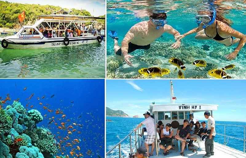 Hoạt động vui chơi, lặn san hô ở vịnh Vĩnh Hy