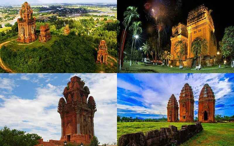 Tháp Chăm cổ kính nằm trên đồi cao