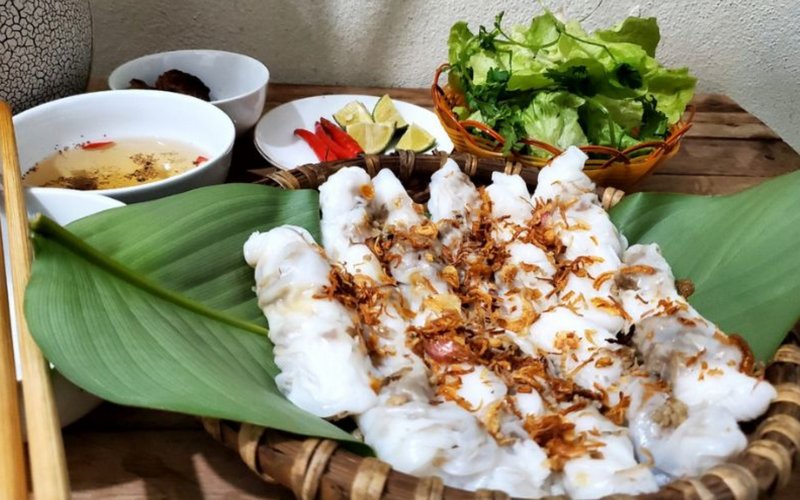 Bánh cuốn tôm sắt