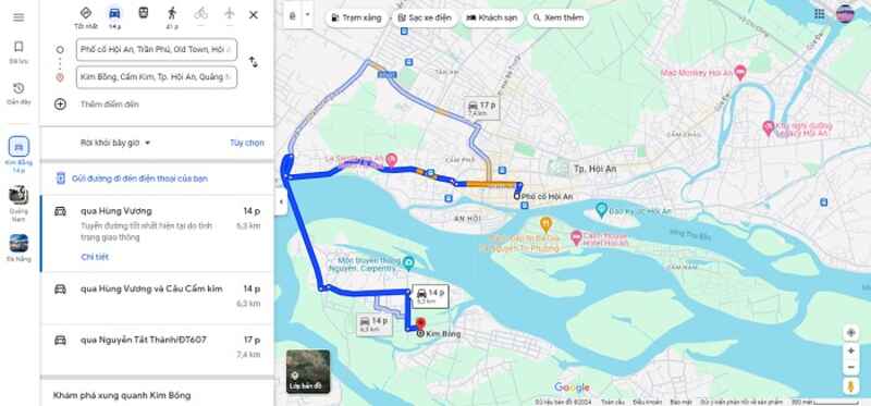 Hành trình di chuyển bằng xe máy tới làng Kim Bồng