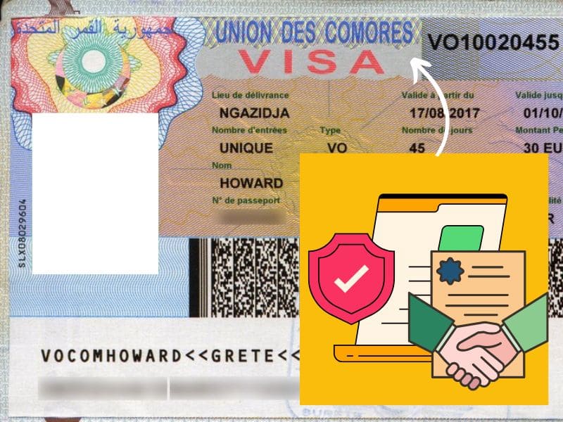 Giấy minh chứng công việc là yêu cầu bắt buộc để xin visa Comoros