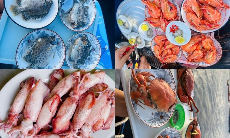 Hải sản tươi ngon là những món ăn ngon của Tam Giang