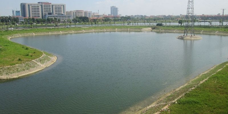 Hồ điều hòa Văn Miếu tại phường Đại Phúc, TP. Bắc Ninh tạo điểm xanh giữa đô thị