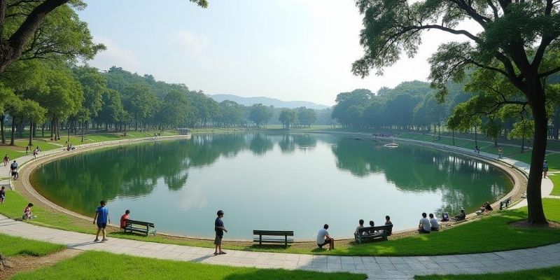 Không gian xanh và yên tĩnh giúp du khách thoát khỏi phố thị náo nhiệt