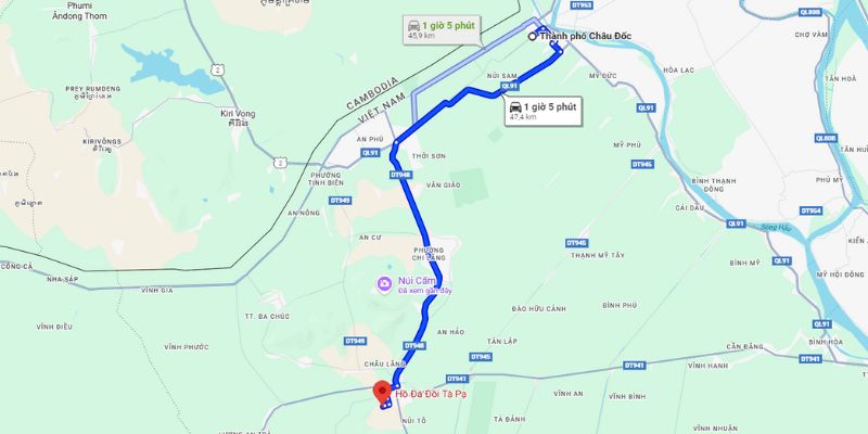 Lộ trình đơn giản để mọi người tham khảo khi đến hồ