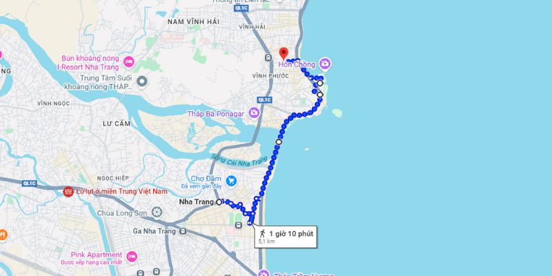 Lộ trình di chuyển khá đơn giản và nhanh chóng