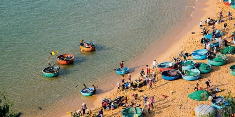 Không gian bình yên, giản dị tại làng chài Nhơn Lý