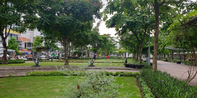 Khu vực vui chơi cho trẻ em rộng, an toàn và đa dạng bộ môn