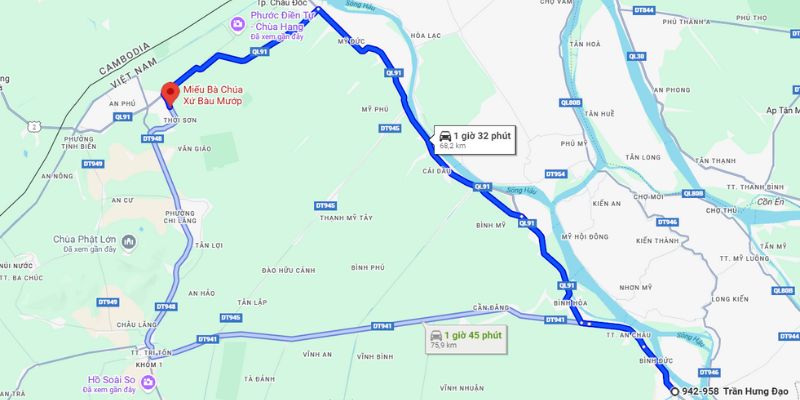 Cung đường tham khảo cho du khách lần đầu đến An Giang