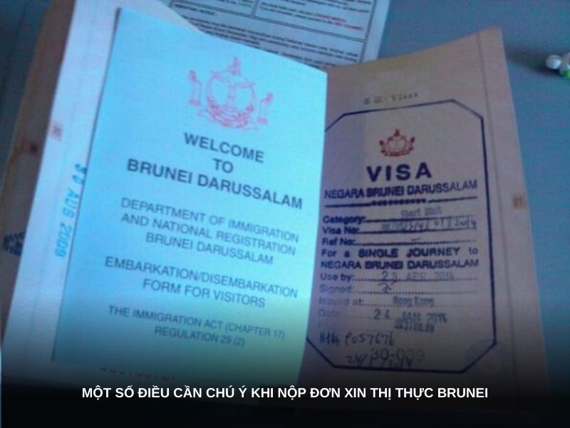 Hãy chú ý khi nộp đơn xin thị thực Brunei