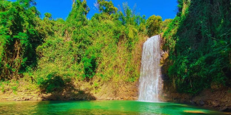 Một góc thác Pa Sỹ bình yên giữa mùa khô