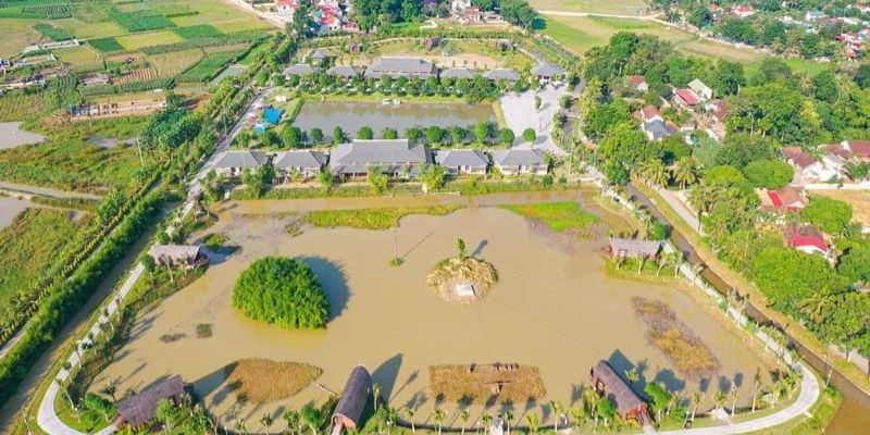 Làng du lịch Yên Trung mang đến trải nghiệm hòa mình vào không gian làng quê xưa