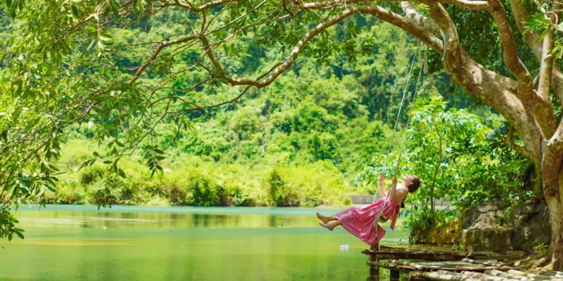 Du khách chìm đắm trong không gian thảo nguyên Đồng Lâm mùa nước nổi