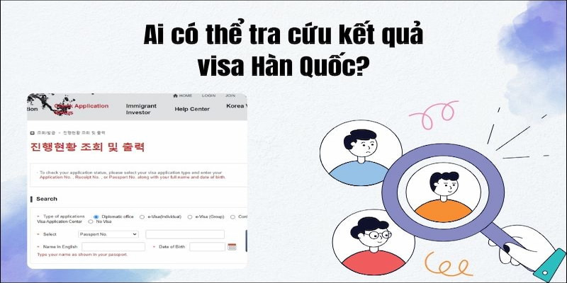 Trường hợp được tra cứu kết quả visa Hàn Quốc