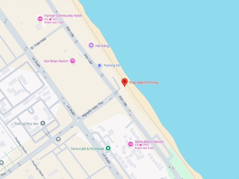Vị trí khu du lịch trên bản đồ