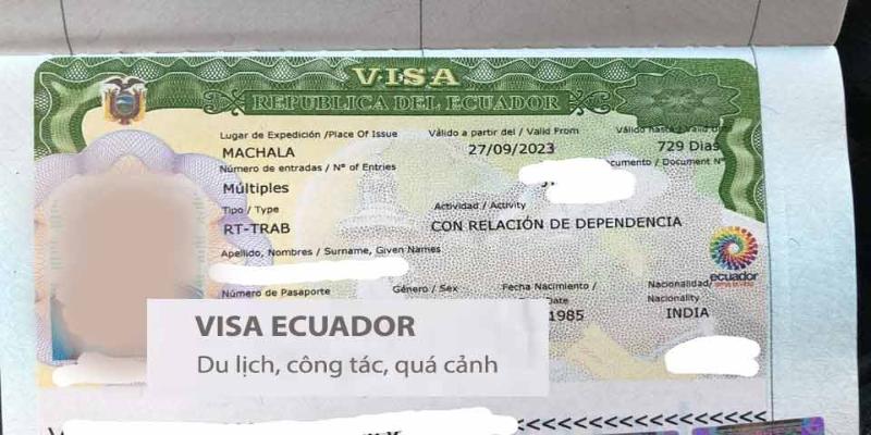 Các loại visa Ecuador thông dụng