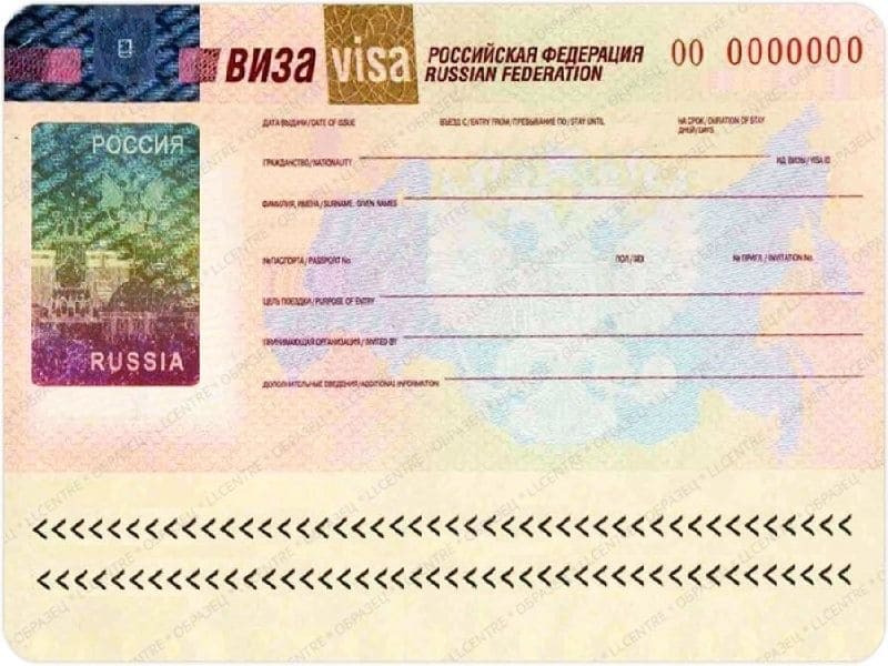 Visa Nga cho phép bạn nhập cảnh Nga hợp pháp