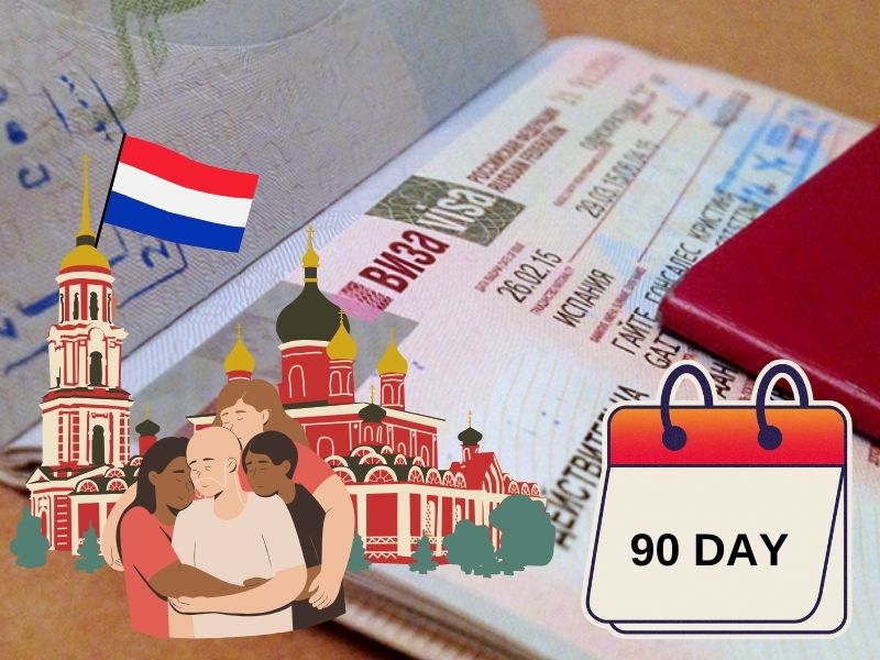 Visa Nga diện thăm thân cho phép lưu trú ở Nga tối đa 90 ngày