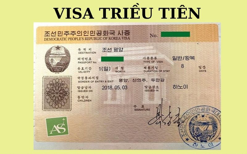 Visa Triều Tiên phân loại dựa trên mục đích nhập cảnh